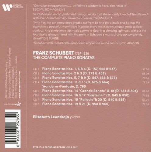 Schubert: The Complete Piano Sonatas, Wanderer Fantasy - Elisabeth Leonskaja (8 CDs)