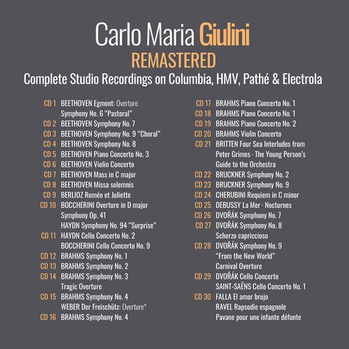 CARLO MARIA GIULINI: Complete Studio Recordings on Warner Classics - Remastered Edition