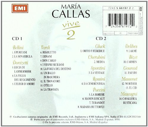 MARIA CALLAS: Viva Maria - The EMI Years (2 CDs)