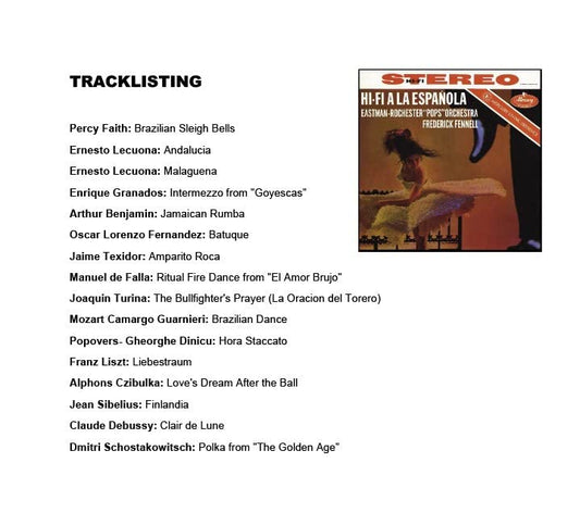 Hifi A La Espanola - EASTMAN-ROCHESTER 'POPS' ORCHESTRA, FREDERICK FENNELL (VINYL LP)