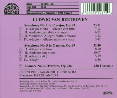 Beethoven: Symphonies 1 & 5 - Karel Ancerl, Czech Philharmonic