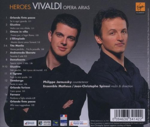 Vivaldi: HEROES (Opera Arias) - PHILIPPE JAROUSSKY, Jean-Christophe Spinosi, Ensemble Matheus