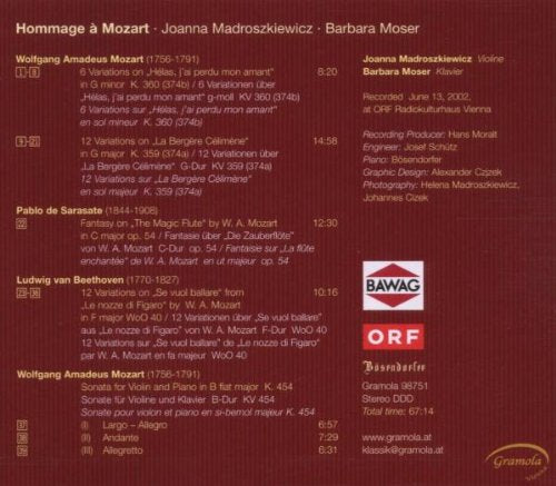 HOMMAGE A MOZART: Madroszkiewicz, Moser