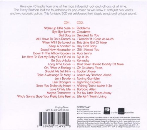 EVERLY BROTHERS: THE VERY BEST OF THE EVERLY BROTHERS (2 CDS)