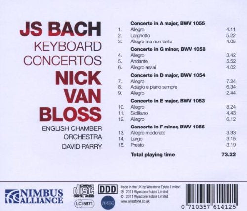Bach: Keyboard Concertos BWV 1053-1058 - Nick van Bloss, English Chamber Orchestra
