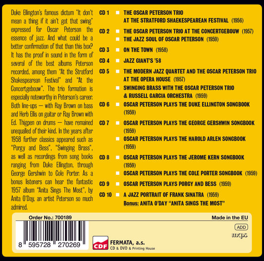 OSCAR PETERSON: SONGBOOKS+ (10 CDS)