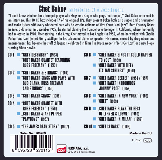 Chet Baker: Milestones of a Legend (10 CDs)