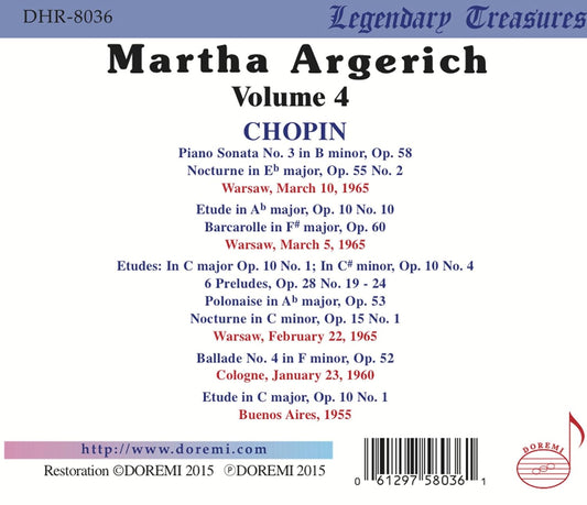 MARTHA ARGERICH COLLECTION, Vol. 4 - Chopin