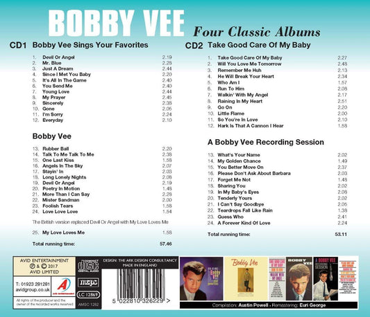 BOBBY VEE - Four Classic Albums (2 CDS)