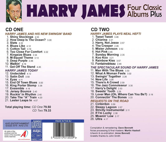 HARRY JAMES - Four Classic Albums (HARRY JAMES AND HIS NEW SWINGIN BAND / HARRY JAMES TODAY / HARRY JAMES PLAYS NEAL HEFTI / THE SPECTACULAR SOUND OF HARRY JAMES) (2 CDs)