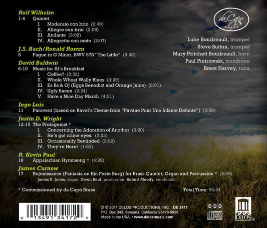 FROM THE BEGINNING (WILHELM/BACH/ROMM/BALDWIN/LUIS/WRIGHT/PAUL/CURNOW) - da Capo Brass- Boudreault/Sutton/Pritchett Boudreault/...