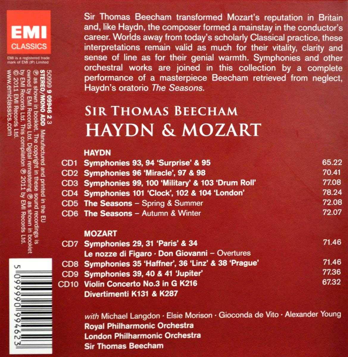Beecham Conducts Haydn & Mozart (10 CDS)