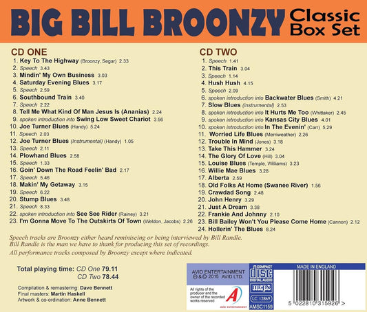 BIG BILL BROONZY: Classic Box Set (2 CDS)