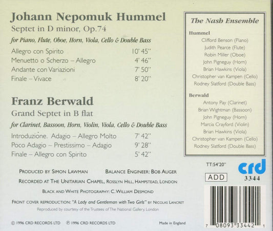 Hummel: Septet Op.74; Berwald: Grand Septet In B Flat - Nash Ensemble