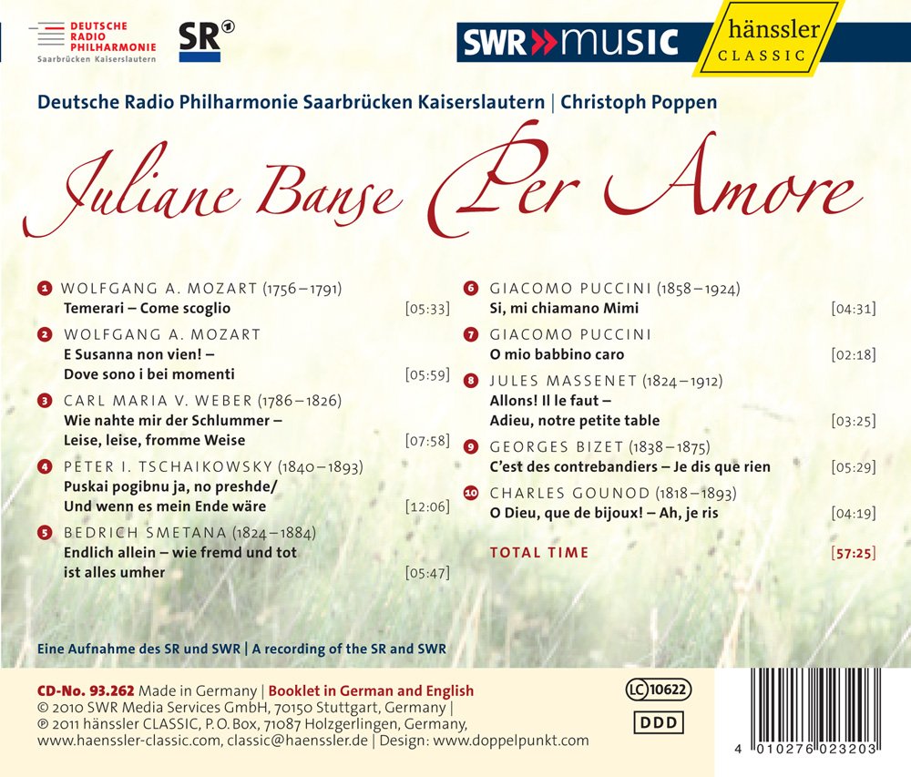 Per Amore: Opera Arias - Juliane Banse, Deutsche Radio-Philharmonie