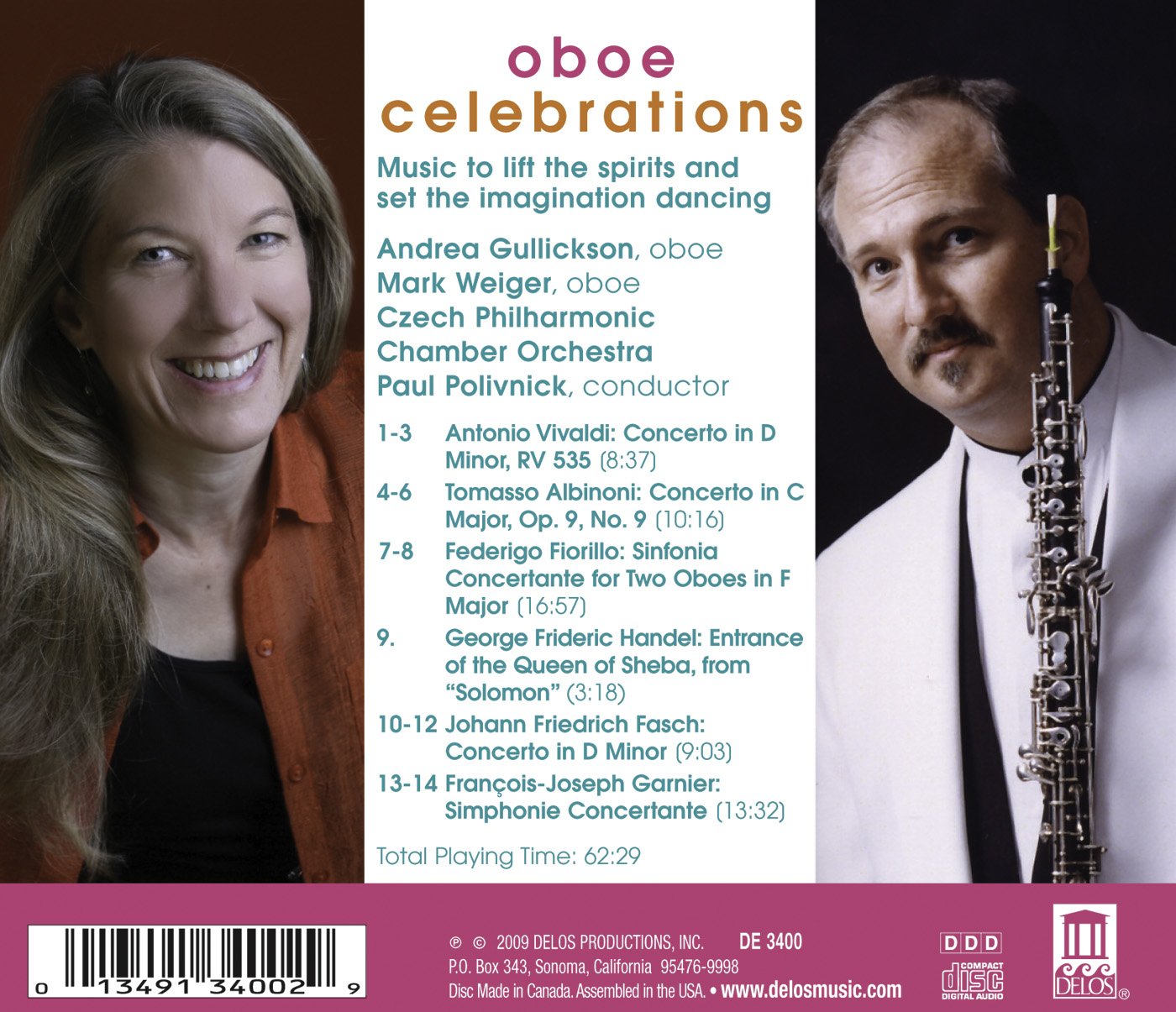 Oboe Celebrations - Gullickson, Weiger, Czech Philharmonic Chamber Orchestra