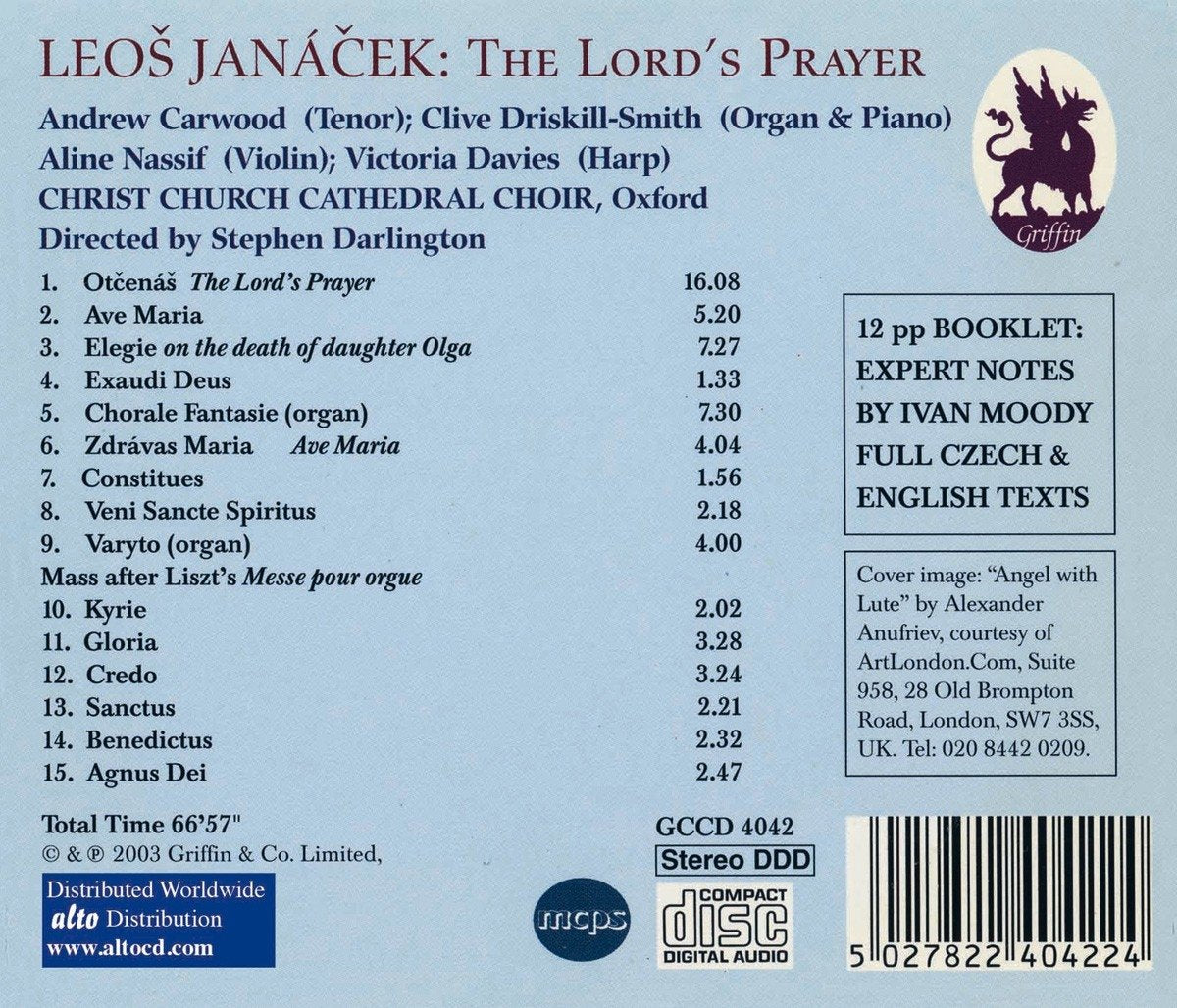 Janacek: The Lord's Prayer (Organ and Choral Music) - Christ Church Cathedral Oxford, Stephen Darlington