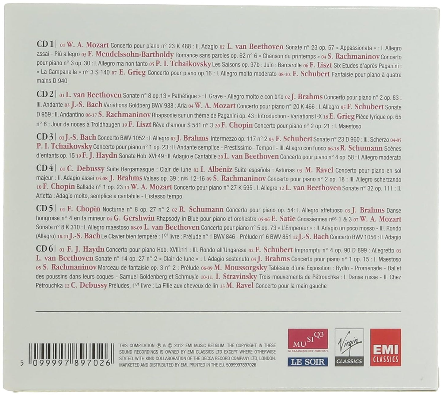 The Greatest 50 Piano Works (6 CDs)