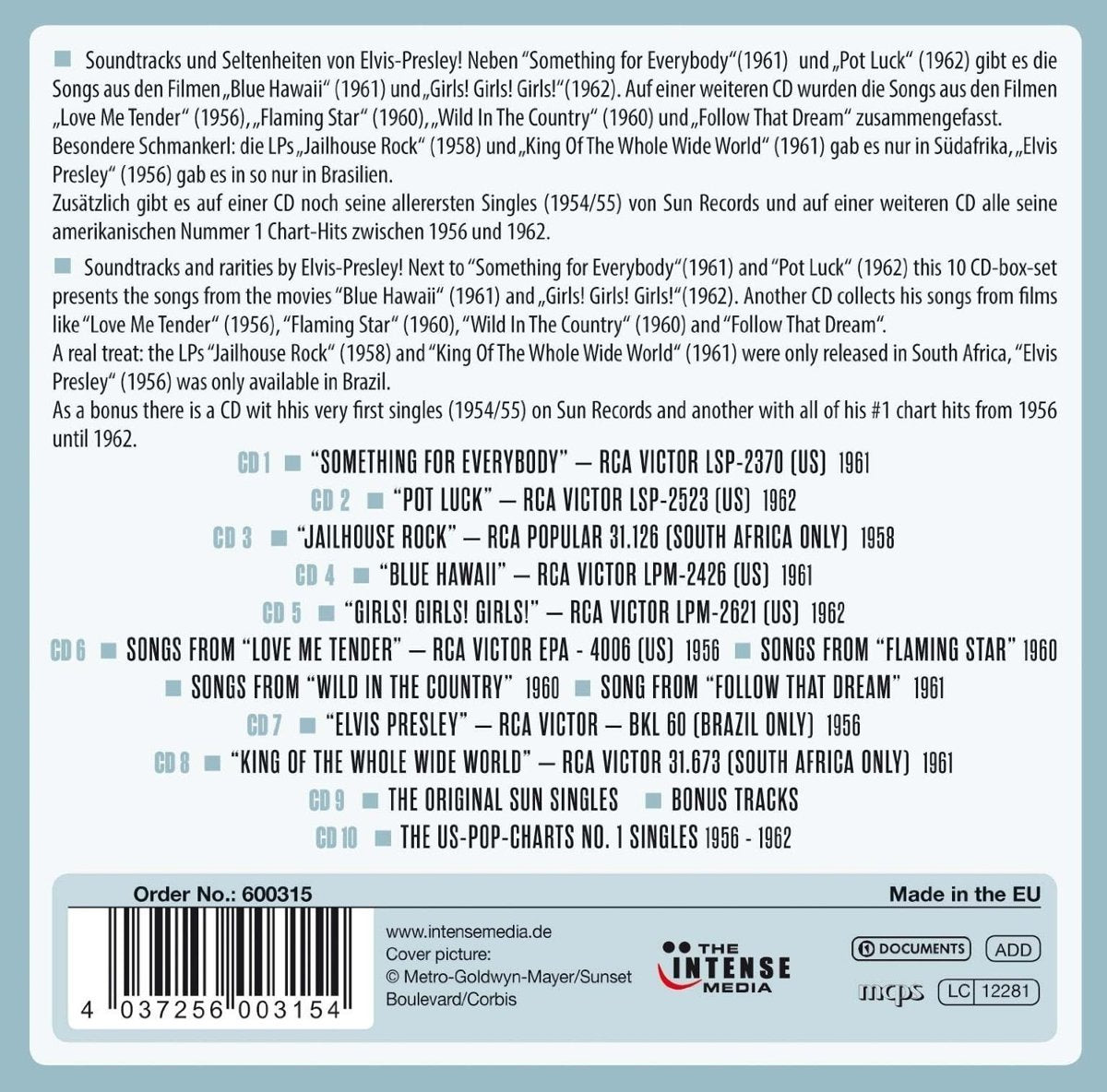 ELVIS PRESLEY: MILESTONES OF A LEGEND (10 CDS)