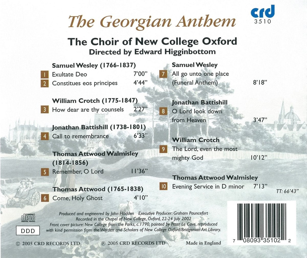 THE GEORGIAN ANTHEM - CHOIR OF NEW COLLEGE OXFORD, EDWARD HIGGINBOTTOM