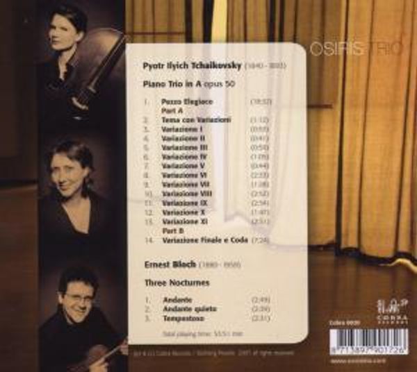 TCHAIKOVSKY: Piano Trio in A; BLOCH: Three Nocturnes: H2 - Osiris Trio