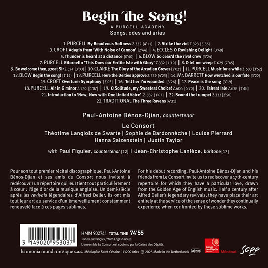 Begin the Song! A Purcell Academy - Paul-Antoine Bénos-Djian, Le Consort