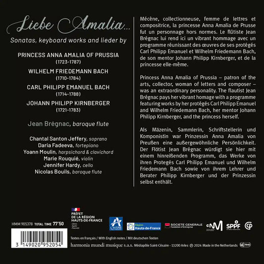 Liebe Amalia... Sonatas, keyboard works and lieder - Jean Brégnac & ensemble