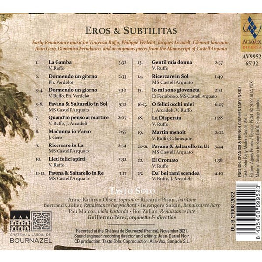 EROS & SUBTILITAS: Early Renaissance music - Ensemble Tasto Solo (Hybrid SACD)