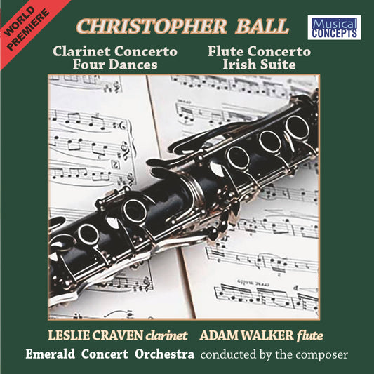 BALL: Clarinet Concerto, Flute Concerto, Irish Suite, Four Dances (PDF BOOKLET)
