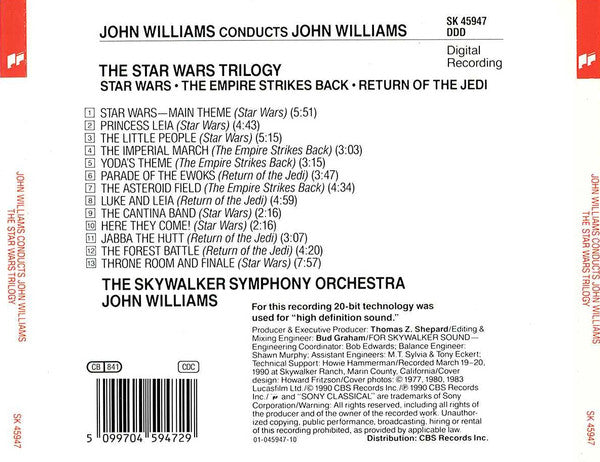 JOHN WILLIAMS CONDUCTS JOHN WILLIAMS: The Star Wars Trilogy