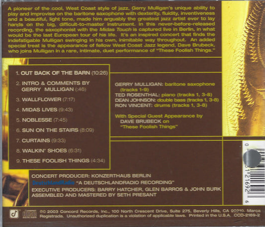 GERRY MULLIGAN: Midas Touch - Live in Berlin