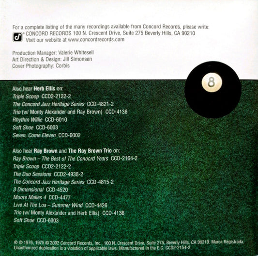 HERB ELLIS & RAY BROWN SEXTET: In The Pocket (2 CDs)