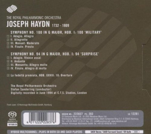 Haydn: Symphonies No. 94 "Surprise" & 100 "Military" - Stefan Sanderling, Royal Philharmonic Orchestra (Hybrid SACD)