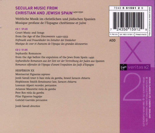 Music From Christian & Jewish Spain - JORDI SAVALL / HESPERION XX (2 CDS)