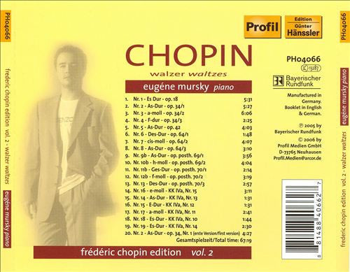 Chopin: 19 Walses, 4 Scherzi - Mursky