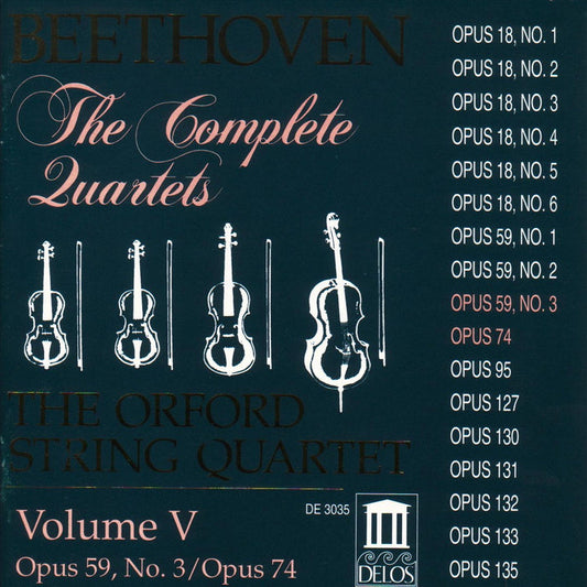 BEETHOVEN: String Quartets, Vol. V (Op. 59, No. 3; Op. 74 "Harp") - Orford String Quartet