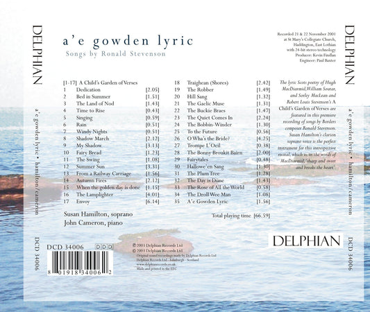 A’e gowden lyric: Songs by Ronald Stevenson