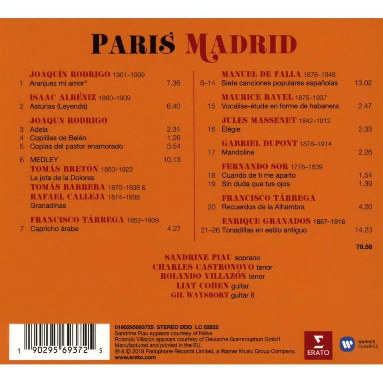 Paris Madrid - Rolando Villazón, Sandrine Piau, Charles Castronovo, Liat Cohen