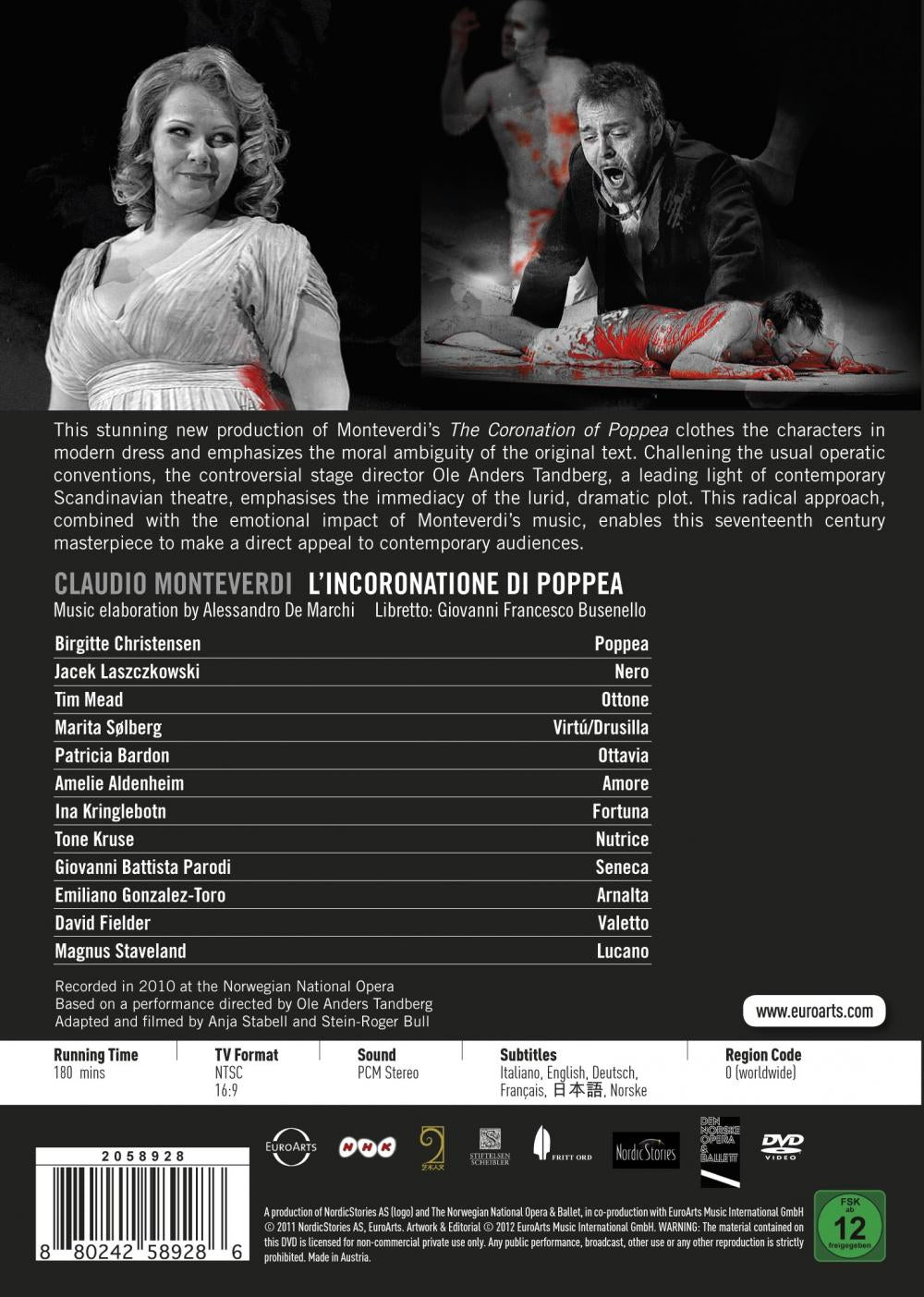 MONTEVERDI: L'Incoronationa di Poppea - Orchestra of the Norwegian National Opera Alessandro De Marchi (DVD)