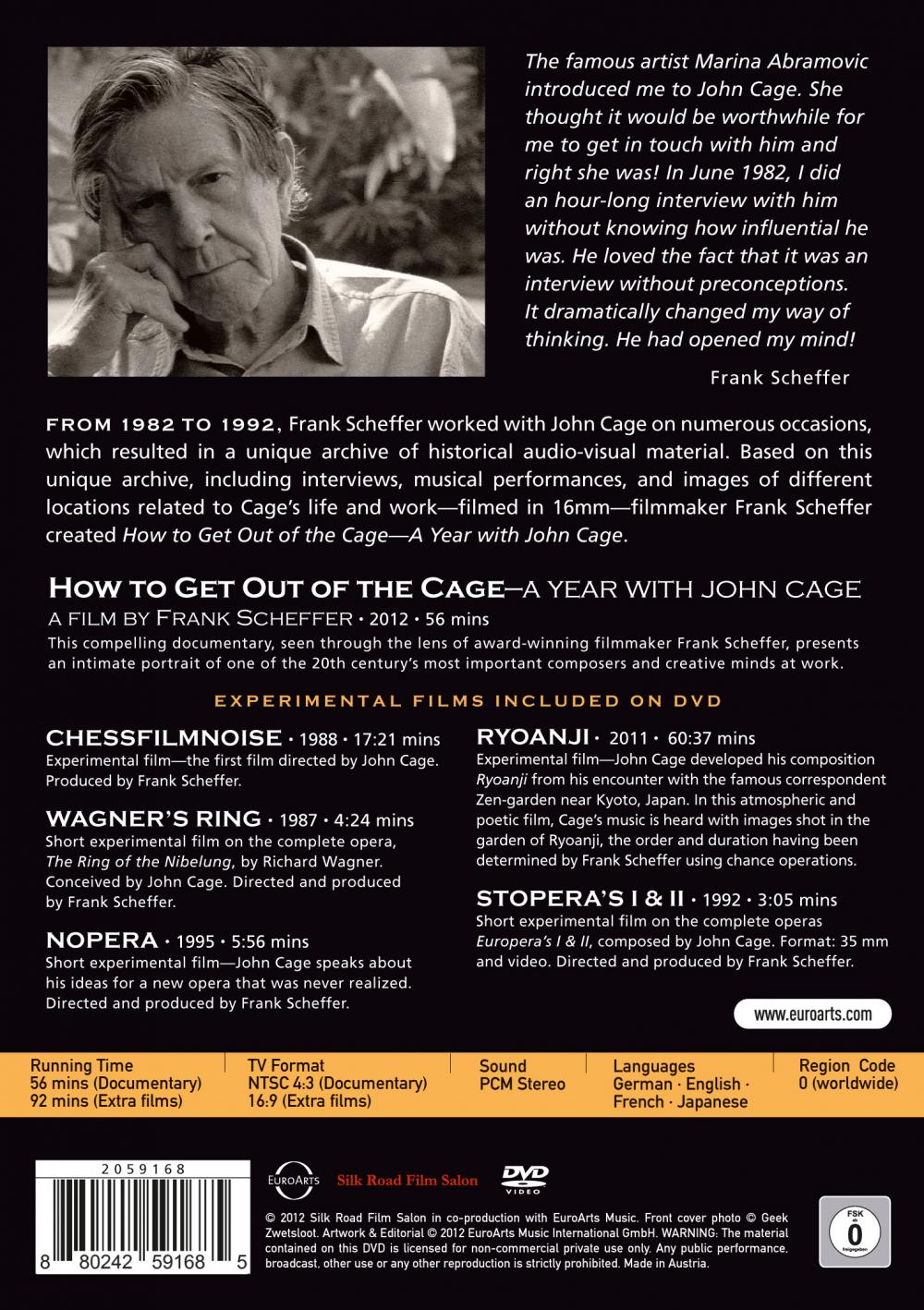 CAGE: How To Get Out of The Cage - A Year With John Cage (DVD)