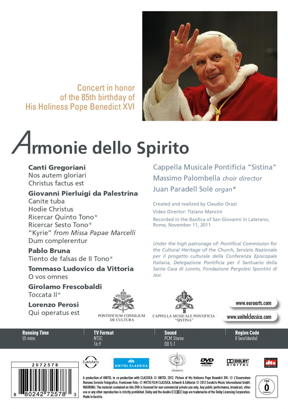 Armonie dello Spirito: Capella Sistina - Cappella Musicale Pontificia (DVD)