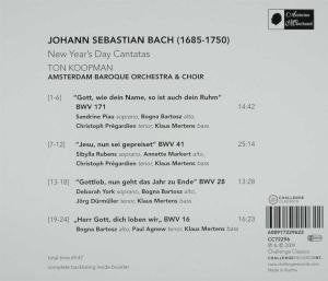 BACH: NEW YEAR'S DAY CANTATAS - TON KOOPMAN & AMSTERDAM BAROQUE ORCHESTRA