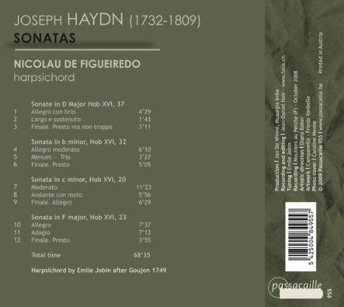 Haydn: Harpsichord Sonatas - Nicolau de Figuerido