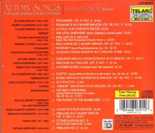 AUTUMN SONGS: Solo Piano Favorites - John O'Conor