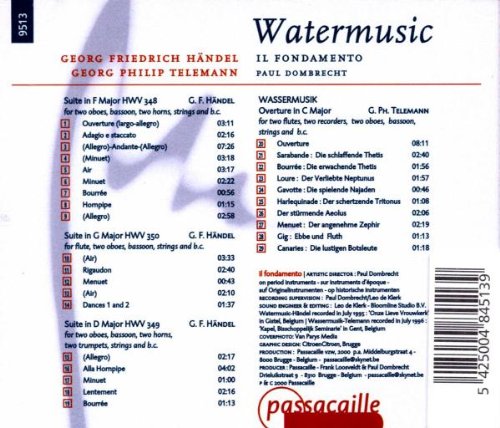 HANDEL & TELEMANN: Watermusic - Il Fondamento