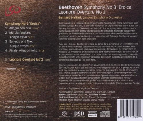 BEETHOVEN: Symphony No. 3; Leonore Ouverture 2 - Bernard Haitink, London Symphony Orchestra (Hybrid SACD)