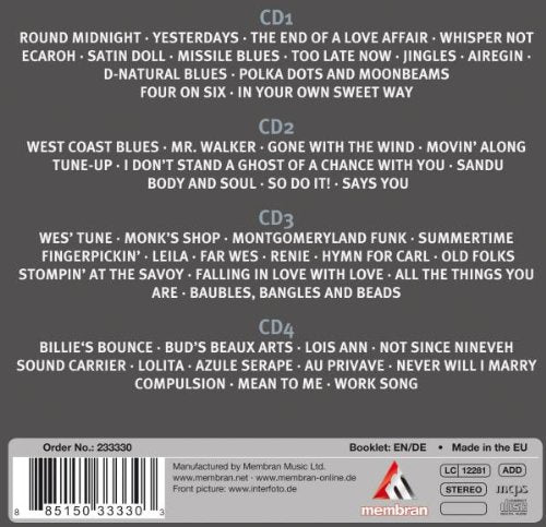 WES MONTGOMERY: WEST COAST BLUES (4 CDS)