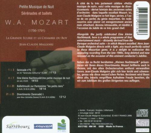 Mozart: Eine Kleine Nachtmusik, Serenads and Ballets - Jean-Claude Malgoire, La Grande Ecurie et La Chambre du Roy