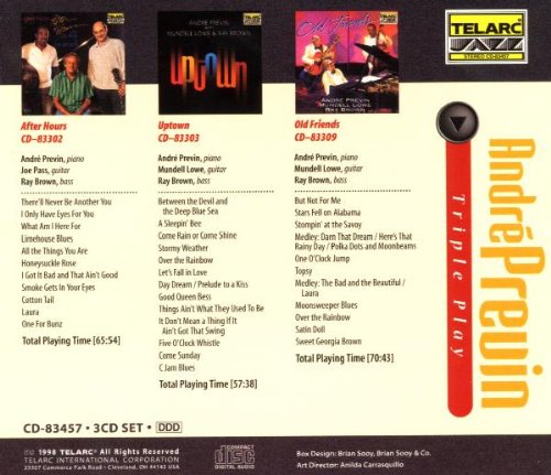 ANDRE PREVIN: TRIPLE PLAY - with Joe Pass, Mundell Lowe, Ray Brown (3 CDs)