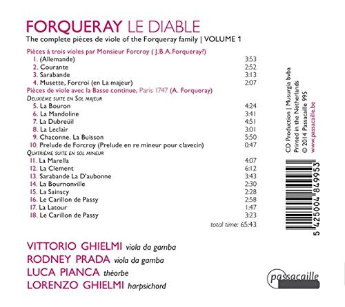 Forqueray: Le Diable - The complete pieces for viole of the Forqueray family - Vittorio Ghielmi